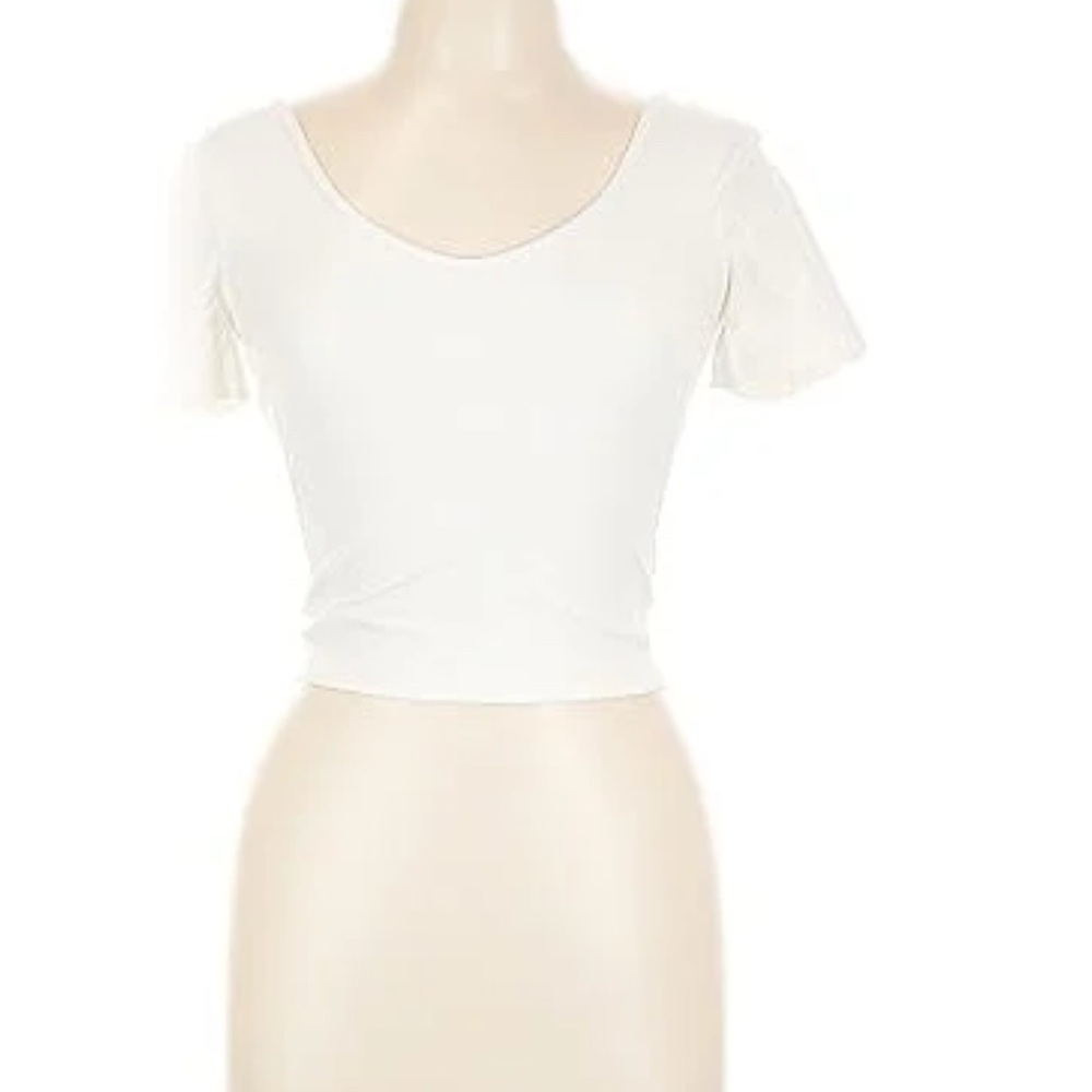 Lululemon White Crop Top